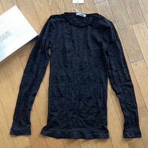 MaxMara black camouflage printed knitted blouse. New